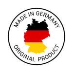 Made in Germany. German logo and sticker.