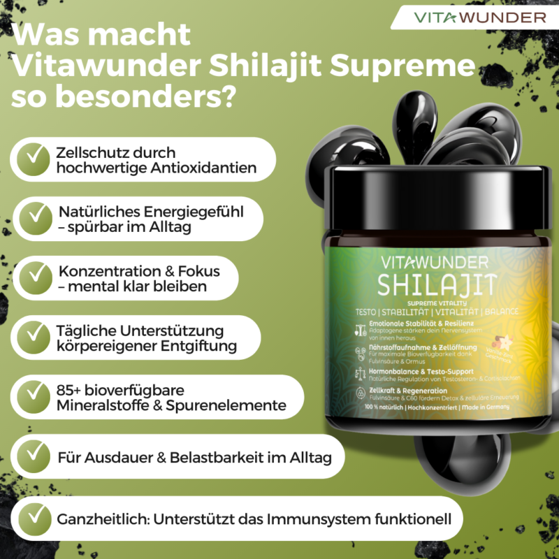 Vitawunder Shilajit Supreme Vitality - Funktionen