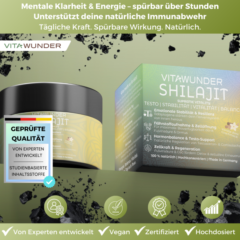 Vitawunder Shilajit Supreme Vitality - Geprüfte Qualität