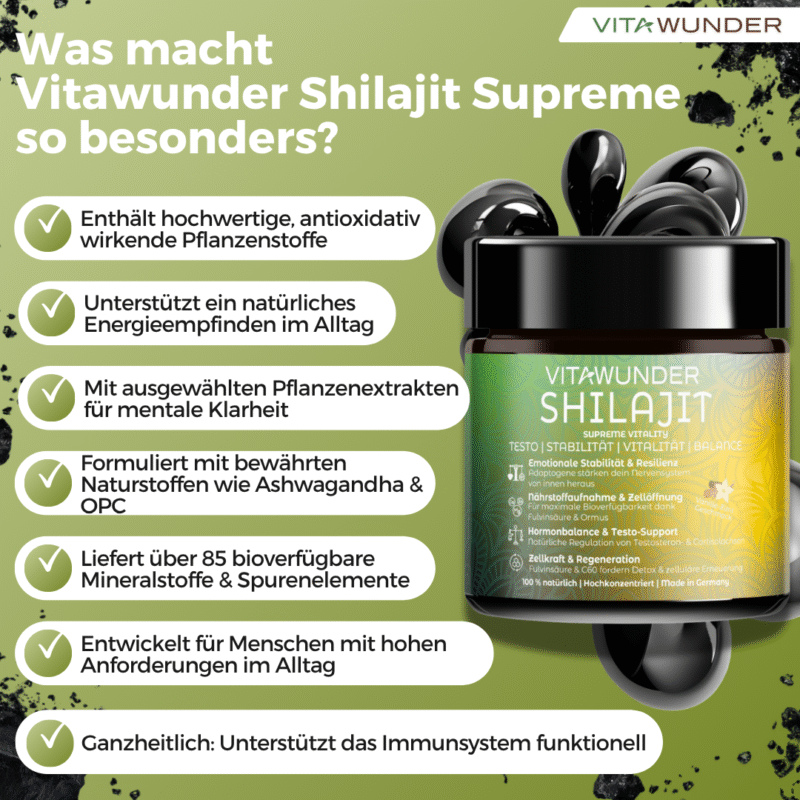 Vitawunder Shilajit Supreme Vitality - Funktionen